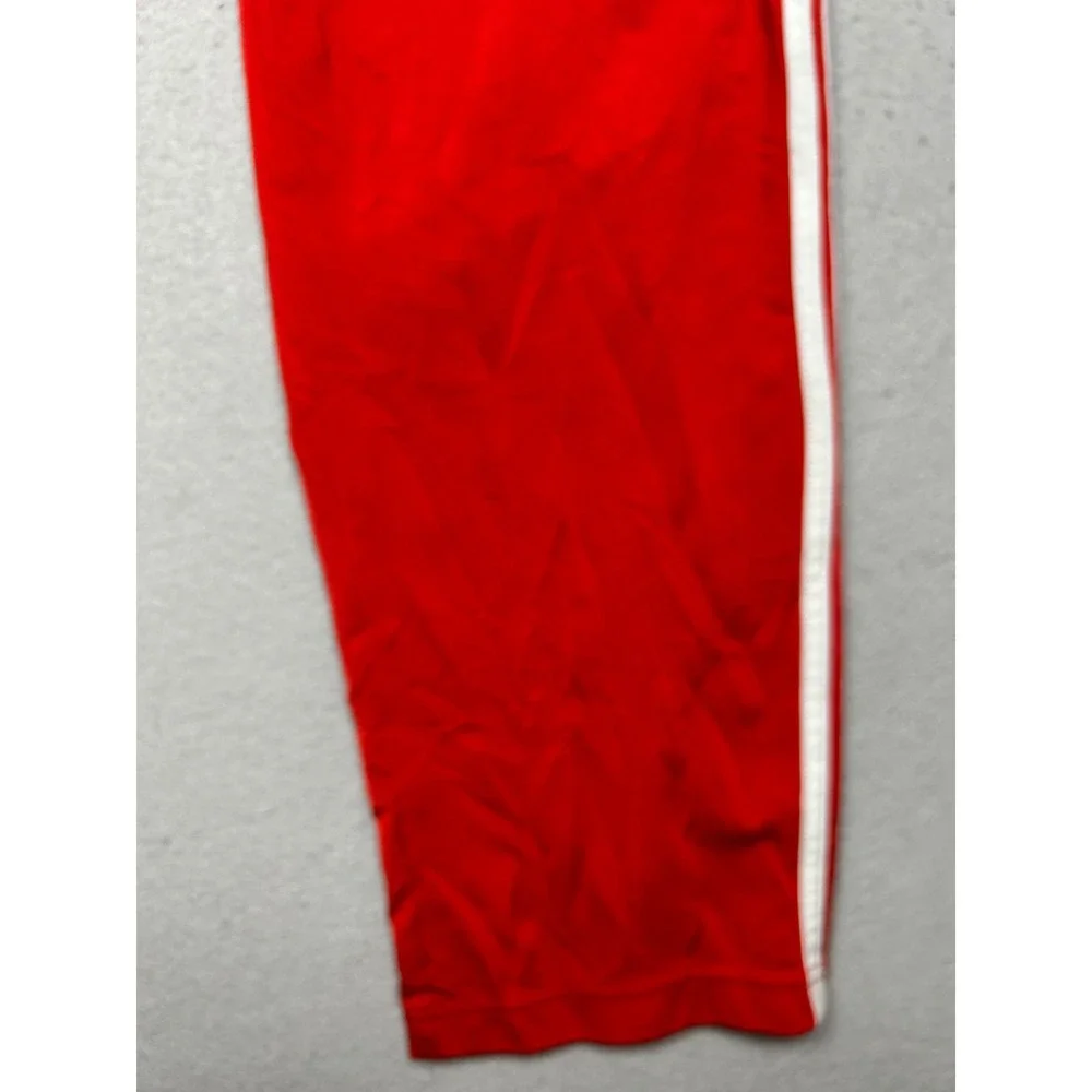 Adidas Track Pants Polyester Red Large Mens